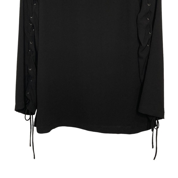 Greylin Black Semi-Sheer Long Sleeves w/Lacing Sz M - Picture 4 of 13